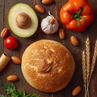 Einfaches Weizenbrötchen
