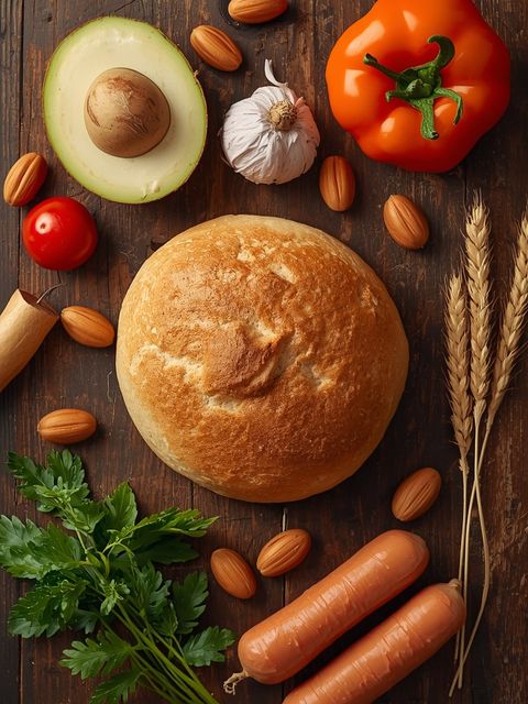 Einfaches Weizenbrötchen