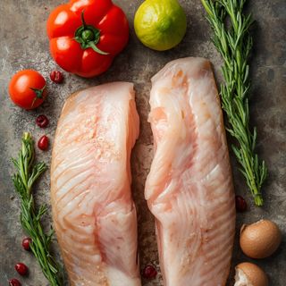 Frische Kabeljau-Filets ohne Haut