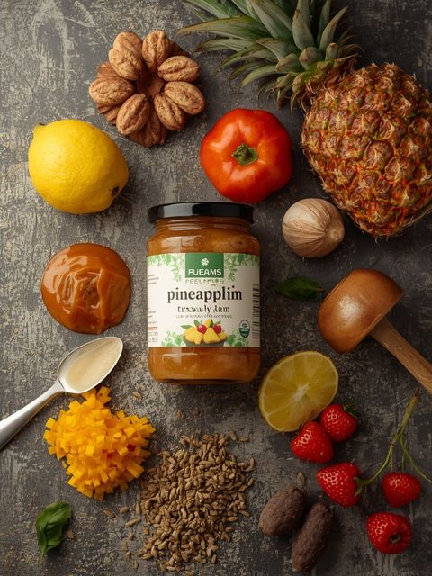 Ananasmarmelade mit reduziertem Zuckergehalt