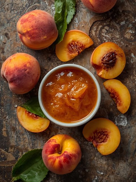 Ungesüßte Pfirsichmarmelade