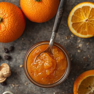 Niedrig gesüßte Orangenmarmelade
