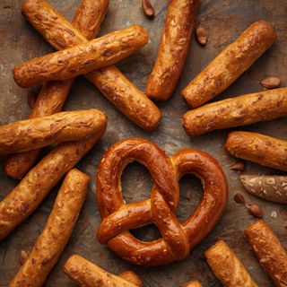 Getrocknetes Laugengebäck (Brezel, Sticks)