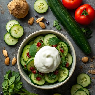 Gurkensalat mit Naturjoghurt