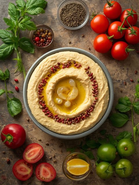 Hummus mit Schwarzkümmel
