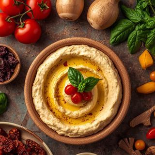 Hummus mit getrockneten Tomaten