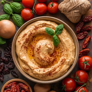 Hummus with Dried Tomatoes