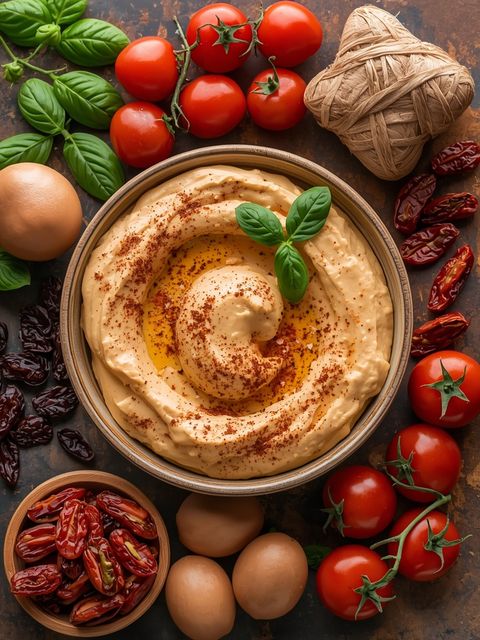 Hummus with Dried Tomatoes