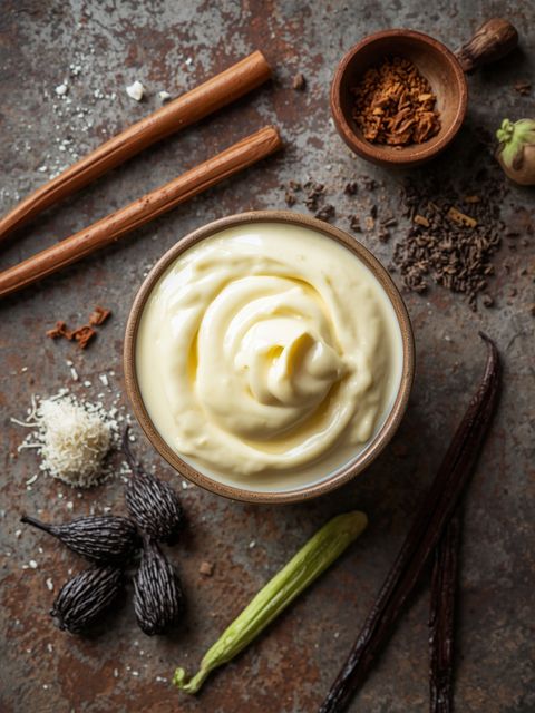 Vanilla Crème, Homemade, Cooked