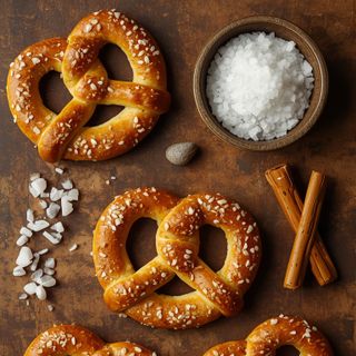 Lace Pretzels (with Yoded Boiled Salt)