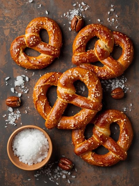 Lace Pretzels (with Yoded Boiled Salt)