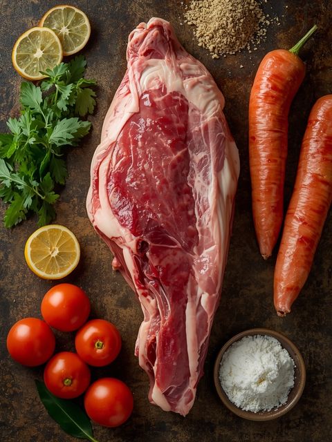 Raw Pork Shoulder Blade with Bone