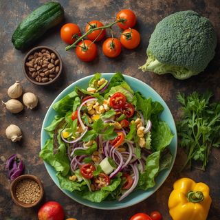 Frischer Salat, roh