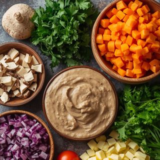 Vegetarisches gehacktes/geschnetzeltes, aus Mykoprotein, roh