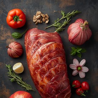 Gebratenes Schweinenackensteak