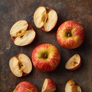 Apple, peeled, dried