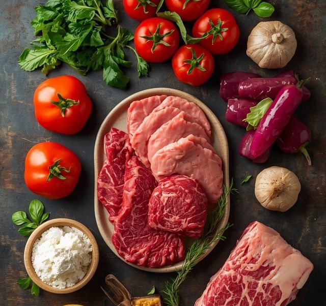 Rindfleisch, Rind und Kalbfleisch