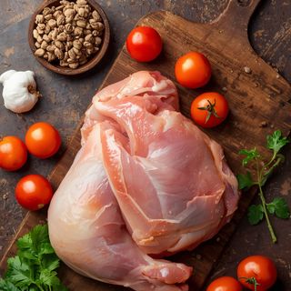 Hühnerschenkelfleisch mit Haut