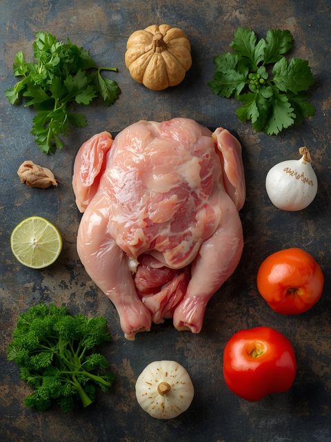 Hühnerschenkelfleisch mit Haut