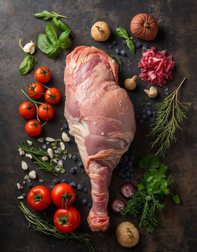 Turkey Leg Meat with Skin