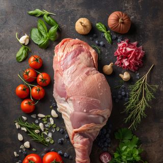 Turkey Leg Meat with Skin
