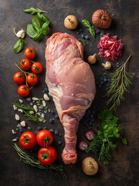 Turkey Leg Meat with Skin