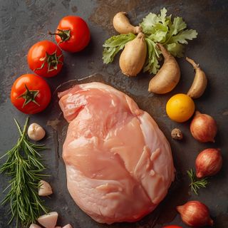 Hähnchenschenkelfleisch ohne Haut