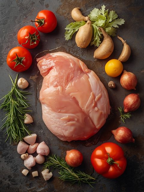 Hähnchenschenkelfleisch ohne Haut