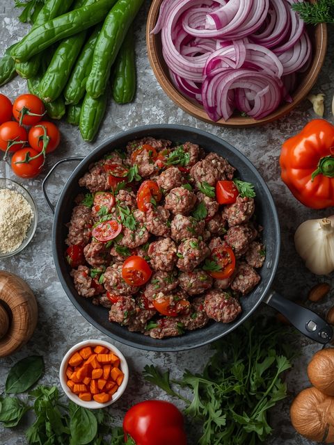 Siedfleischsalat zubereitet