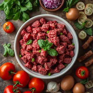 Sieved Meat Salad, Prepared
