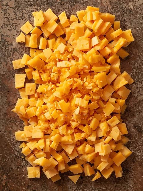 Ser cheddar pełnotłusty, starty