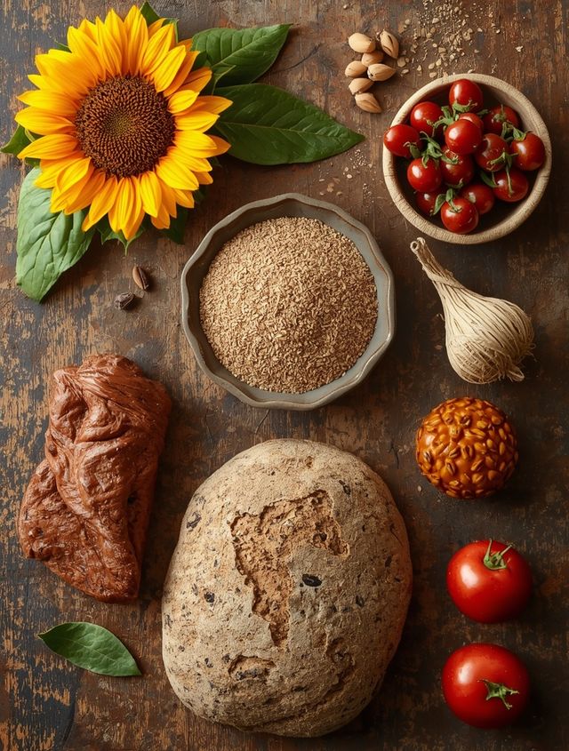 Low-Carb Sunflower, Flaxseed and Sesam Bread