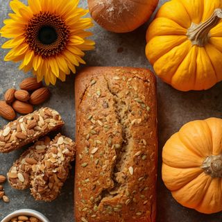 Low-Carb-Brot aus Sonnenblumenkernen, Mandeln und Kürbiskernen
