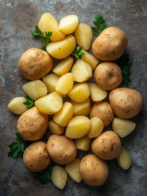 Potatoes, Peeled and Steamed (Without Addition of Salt)