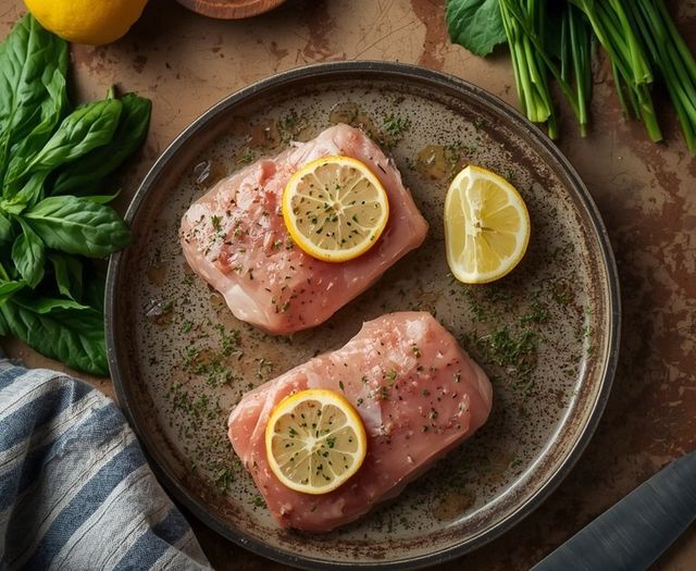 Schweinepiccata, zubereitet