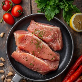 Piccata ze świnią, przygotowana