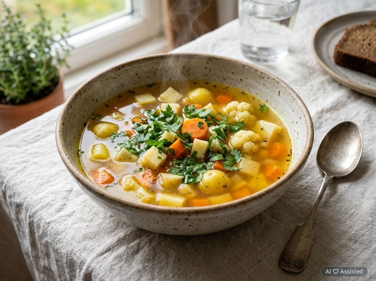 Low-sodium vegetable broth
