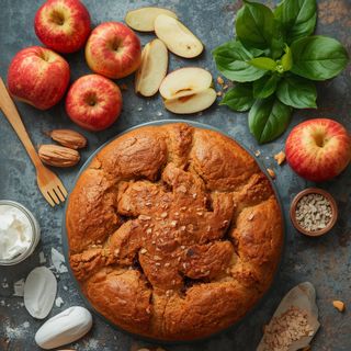 Apple Cake, Homemade, Baked