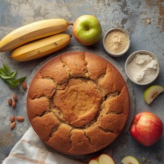 Apfelkuchen, hausgemacht, gebacken