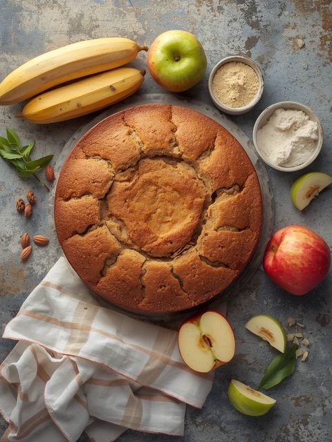 Apfelkuchen, hausgemacht, gebacken
