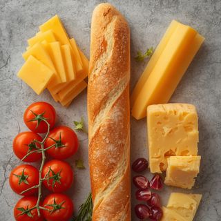 Sandwich (baguette) with cheese