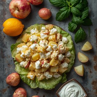 Kartoffelsalat mit Joghurt-Mayonnaise-Sauce