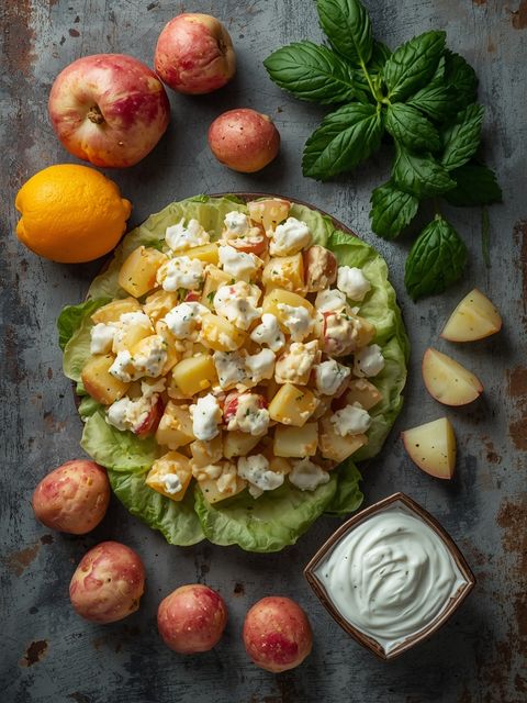 Kartoffelsalat mit Joghurt-Mayonnaise-Sauce