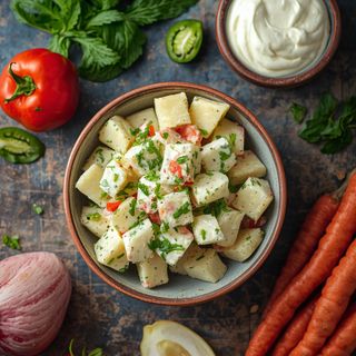 Kartoffelsalat mit Joghurt-Mayonnaise-Sauce
