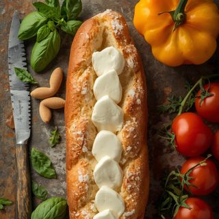 Sandwich (Baguette) mit Mozzarella
