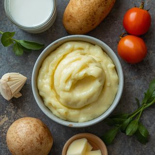 Kartoffelpüree zubereitet (mit teilentrahmter Milch und Butter)