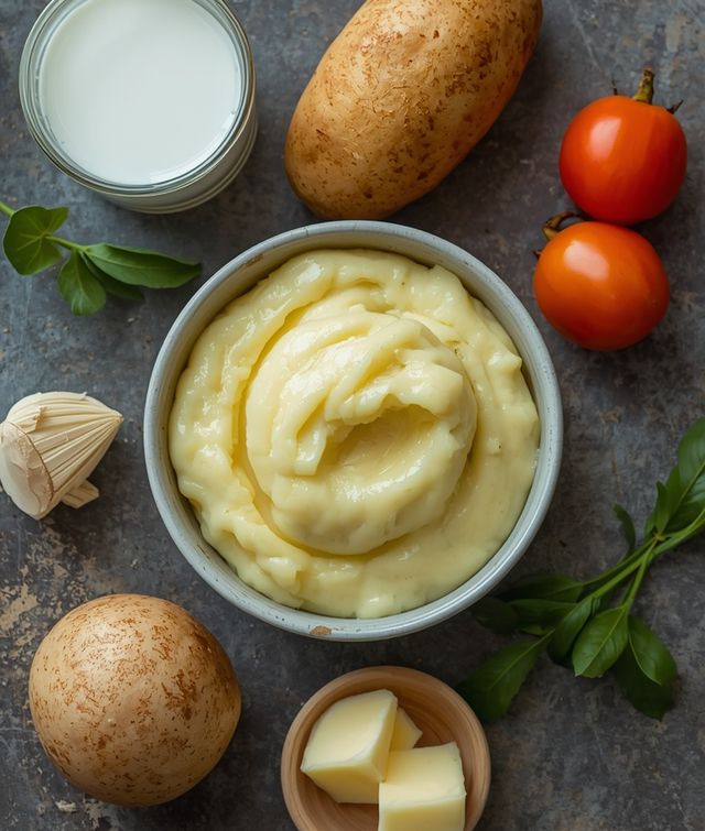 Prepared Potato Puree (with Creamed Milk and Butter)