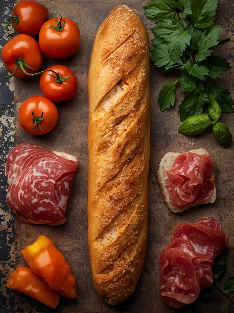 Sandwich (Baguette) with Salami