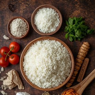 Parboiled Rice, Boiled in Salt Water