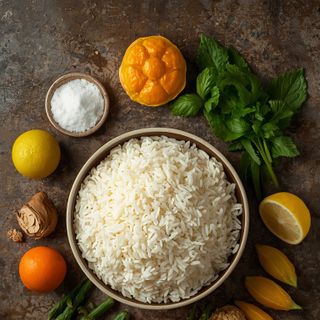 Parboiled Reis, gekocht in Salzwasser